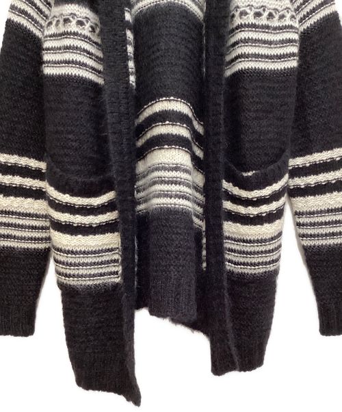 Saint Laurent Paris（サンローランパリ）Saint Laurent Paris (サンローランパリ) Baja Cardigan (バハカーディガン) ブラック×ホワイト サイズ:XLの古着・服飾アイテム