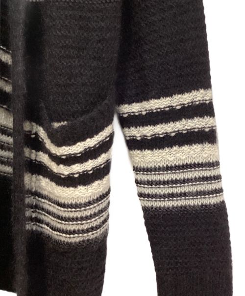 Saint Laurent Paris（サンローランパリ）Saint Laurent Paris (サンローランパリ) Baja Cardigan (バハカーディガン) ブラック×ホワイト サイズ:XLの古着・服飾アイテム