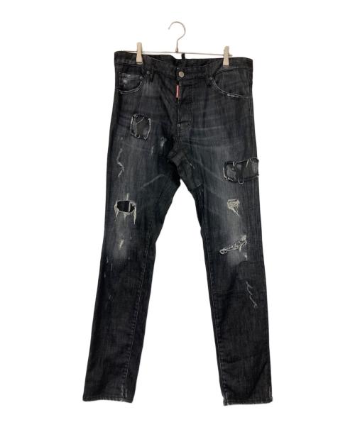 DSQUARED2（ディースクエアード）DSQUARED2 (ディースクエアード) デニムパンツ COOL GUY JEANS ブラック サイズ:52の古着・服飾アイテム
