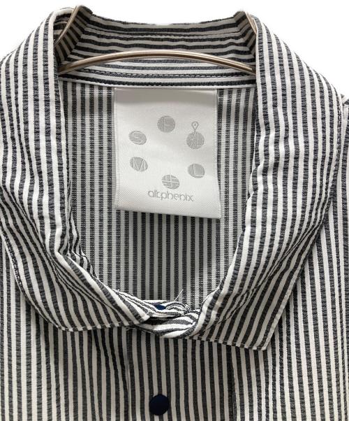 alk phenix（アルクフェニックス）alk phenix (アルクフェニックス) crank shirt/Primeflex ホワイト×グレー サイズ:XLの古着・服飾アイテム