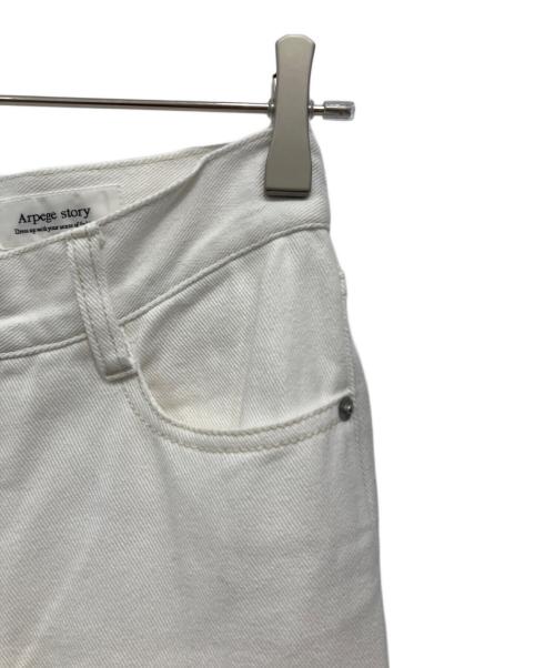 ARPEGE STORY（アルページュストーリー）ARPEGE STORY (アルページュストーリー) ワイドデニムパンツ ホワイト サイズ:2の古着・服飾アイテム
