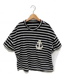 Diagram（ダイアグラム）の古着「ビジュー刺繍ボーダーT」