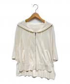 GRACE CLASSグレースクラス）の古着「パールニットフーディー」｜ベージュ