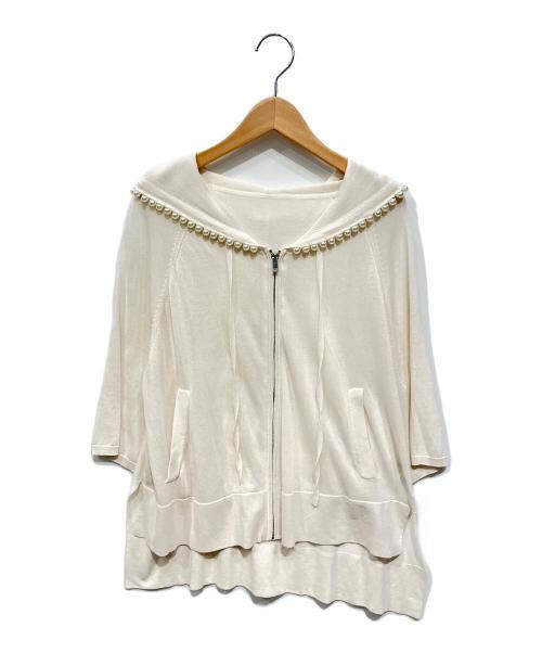 GRACE CLASS（グレースクラス）GRACE CLASS (グレースクラス) パールニットフーディー ベージュ サイズ:36の古着・服飾アイテム