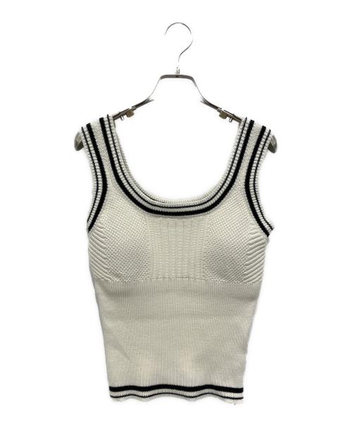 COEL（コエル）COEL (コエル) パット付ラインニット ホワイト サイズ:FREE 未使用品の古着・服飾アイテム