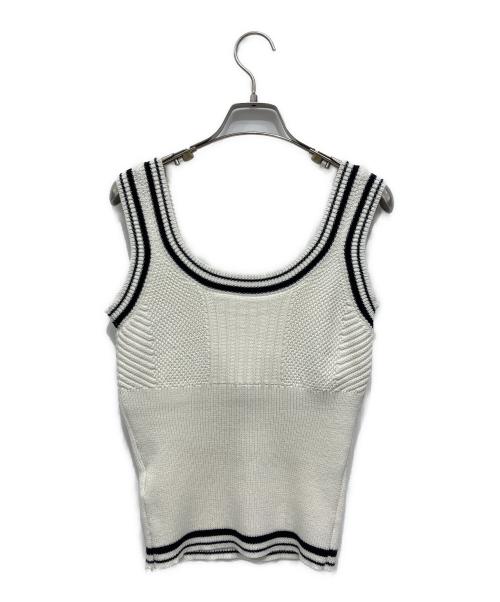 COEL（コエル）COEL (コエル) パット付ラインニット ホワイト サイズ:FREE 未使用品の古着・服飾アイテム