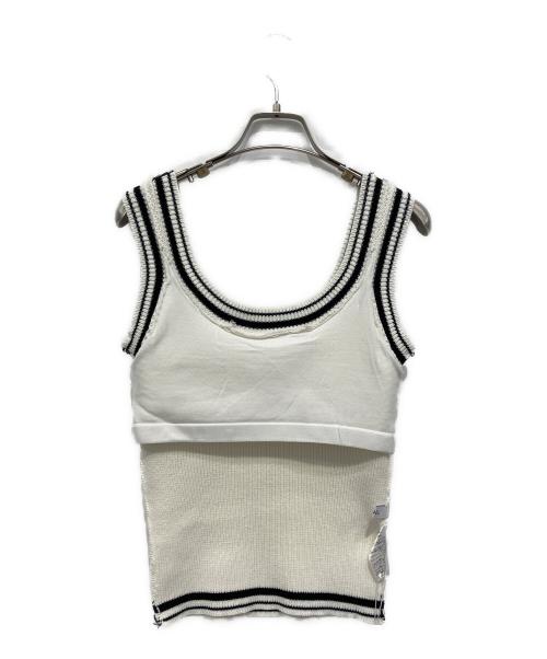 COEL（コエル）COEL (コエル) パット付ラインニット ホワイト サイズ:FREE 未使用品の古着・服飾アイテム