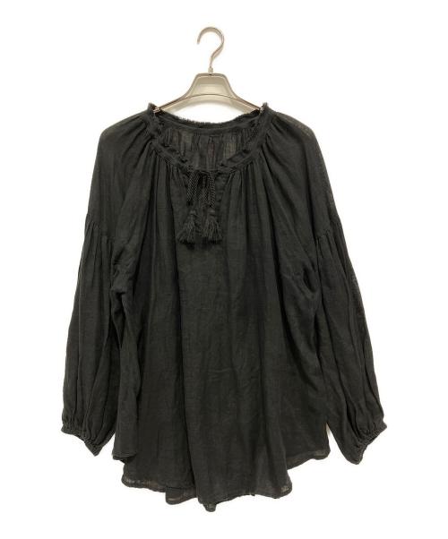 FRAMeWORK（フレームワーク）FRAMeWORK (フレームワーク) リネンガーゼブラウス ブラック サイズ:不明の古着・服飾アイテム