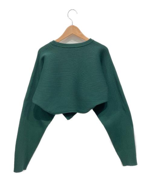 UN3D.（アンスリード）UN3D. (アンスリード) HEM DRAPE SHORT KT TOP オリーブ サイズ:36の古着・服飾アイテム