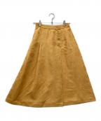 GRACE CONTINENTAL（グレースコンチネンタル）の古着「フラワーJQタックスカート」｜イエロー