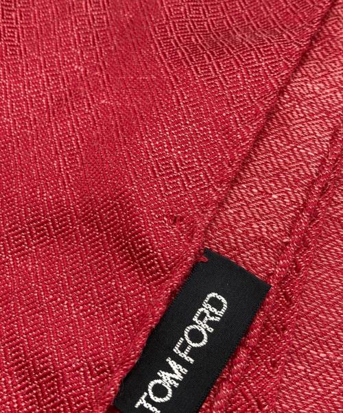 TOM FORD（トムフォード）TOM FORD (トムフォード) シルク混ストール レッドの古着・服飾アイテム