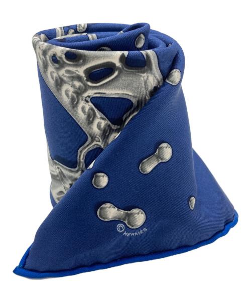 HERMES（エルメス）HERMES (エルメス) シルクスカーフ ブルーの古着・服飾アイテム