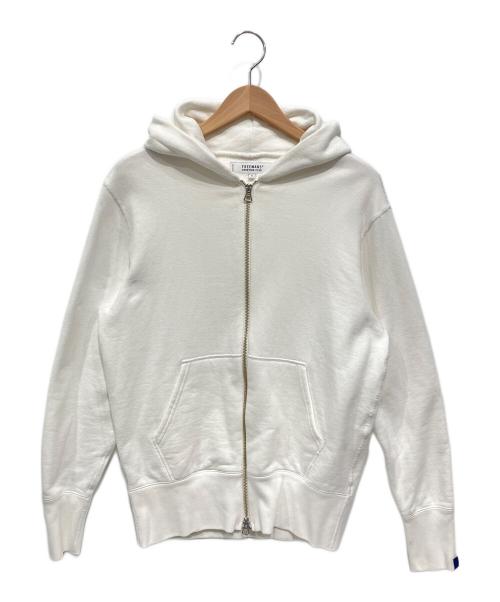 FREEMANS SPORTING CLUB（フリーマンズスポーティングクラブ）FREEMANS SPORTING CLUB (フリーマンズスポーティングクラブ) LOOPWHEELER (ループウィラー) ジップパーカー ホワイト サイズ:Mの古着・服飾アイテム