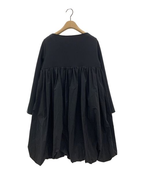 Whim Gazette（ウィムガゼット）Whim Gazette (ウィムガゼット) タフタバルーンワンピース ブラック サイズ:Fの古着・服飾アイテム