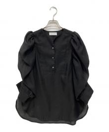 Adam et Rope（アダム エ ロペ）の古着「フォルムスリーブブザムブラウス」｜ブラック
