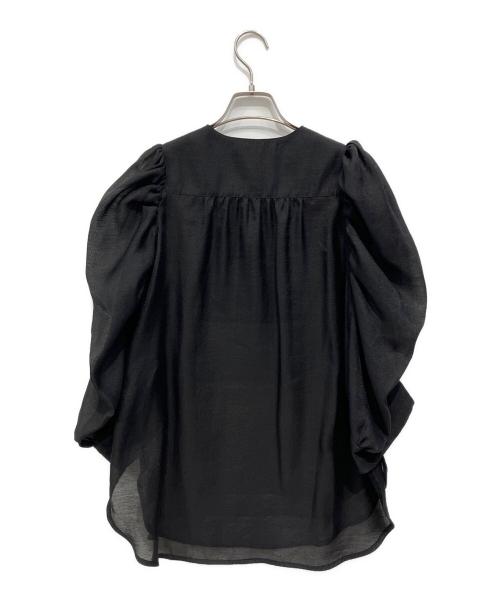 Adam et Rope（アダム エ ロペ）Adam et Rope (アダム エ ロペ) フォルムスリーブブザムブラウス ブラック サイズ:FREEの古着・服飾アイテム