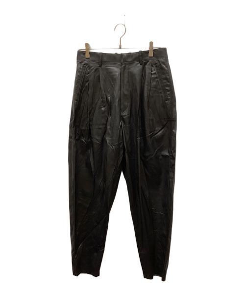 N.HOOLYWOOD（エヌ ハリウッド）N.HOOLYWOOD (エヌ ハリウッド) シンセティックレザーパンツ ブラック サイズ:36の古着・服飾アイテム