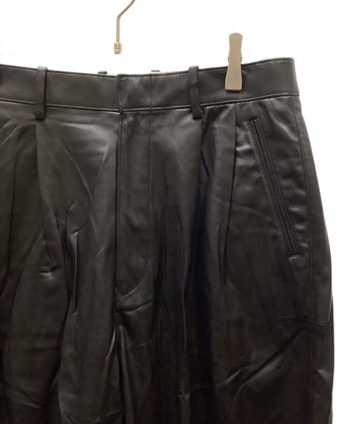 N.HOOLYWOOD（エヌ ハリウッド）N.HOOLYWOOD (エヌ ハリウッド) シンセティックレザーパンツ ブラック サイズ:36の古着・服飾アイテム