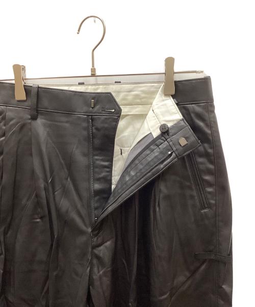 N.HOOLYWOOD（エヌ ハリウッド）N.HOOLYWOOD (エヌ ハリウッド) シンセティックレザーパンツ ブラック サイズ:36の古着・服飾アイテム