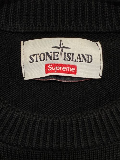 SUPREME（シュプリーム）SUPREME (シュプリーム) STONE ISLAND (ストーンアイランド) Reflective Compass Sweater ブラック サイズ:Sの古着・服飾アイテム