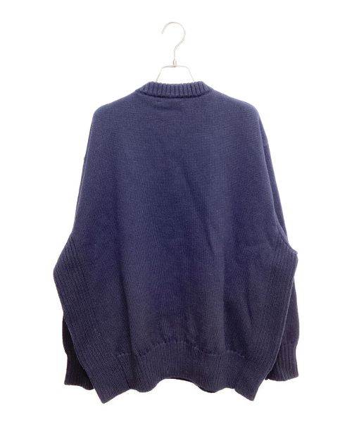 UNDERCOVER（アンダーカバー）UNDERCOVER (アンダーカバー) カレッジデザインクルーネックニット ネイビー サイズ:3の古着・服飾アイテム