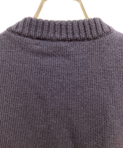 UNDERCOVER（アンダーカバー）UNDERCOVER (アンダーカバー) カレッジデザインクルーネックニット ネイビー サイズ:3の古着・服飾アイテム
