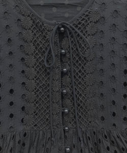 freada（フリーダ）freada (フリーダ) カットワーク刺繍ワンピース ブラック サイズ:FREEの古着・服飾アイテム