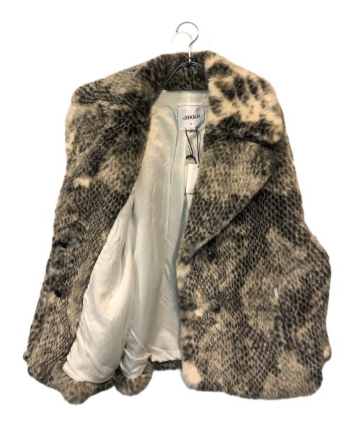 Jakke（ジャッキー）Jakke (ジャッキー) エコファーショートコート グレー サイズ:Mの古着・服飾アイテム