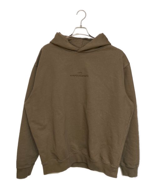 Maison Margiela（メゾンマルジェラ）Maison Margiela (メゾンマルジェラ) 反転ロゴフーディ ブラウン サイズ:Mの古着・服飾アイテム