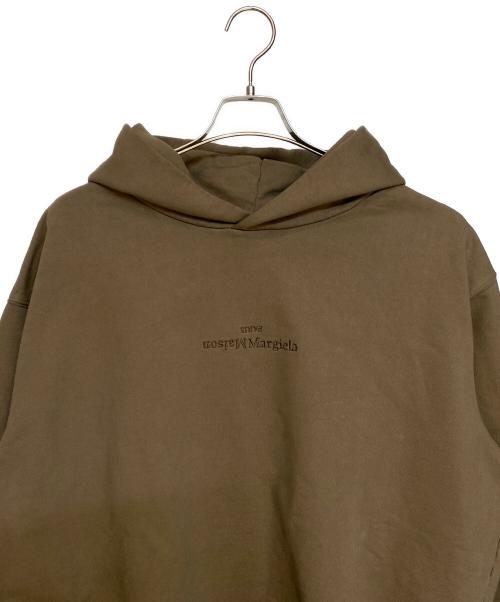 Maison Margiela（メゾンマルジェラ）Maison Margiela (メゾンマルジェラ) 反転ロゴフーディ ブラウン サイズ:Mの古着・服飾アイテム