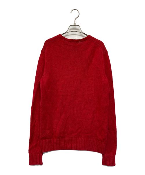 POLO RALPH LAUREN（ポロ・ラルフローレン）POLO RALPH LAUREN (ポロ・ラルフローレン) ポロベアクルーネックニット レッド サイズ:SIZE XSの古着・服飾アイテム