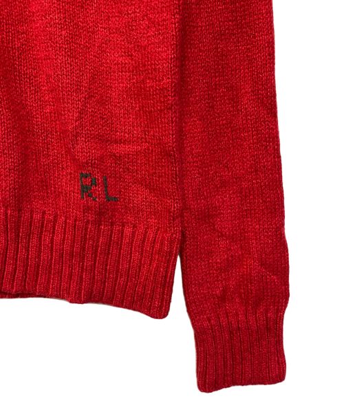 POLO RALPH LAUREN（ポロ・ラルフローレン）POLO RALPH LAUREN (ポロ・ラルフローレン) ポロベアクルーネックニット レッド サイズ:SIZE XSの古着・服飾アイテム