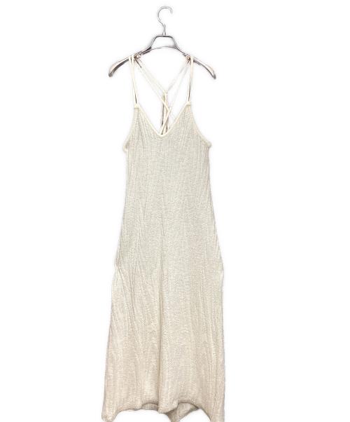 MURRAL（ミューラル）MURRAL (ミューラル) Frost knit camisole dress / ニットドレス ホワイト サイズ:2の古着・服飾アイテム