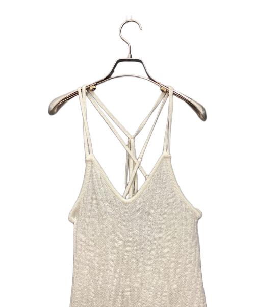 MURRAL（ミューラル）MURRAL (ミューラル) Frost knit camisole dress / ニットドレス ホワイト サイズ:2の古着・服飾アイテム