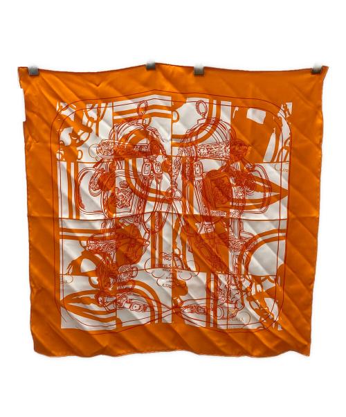 HERMES（エルメス）HERMES (エルメス) カレ70 シルクスカーフ  BRIDE de GALA オレンジの古着・服飾アイテム