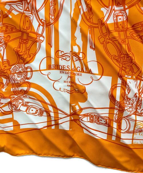 HERMES（エルメス）HERMES (エルメス) カレ70 シルクスカーフ  BRIDE de GALA オレンジの古着・服飾アイテム