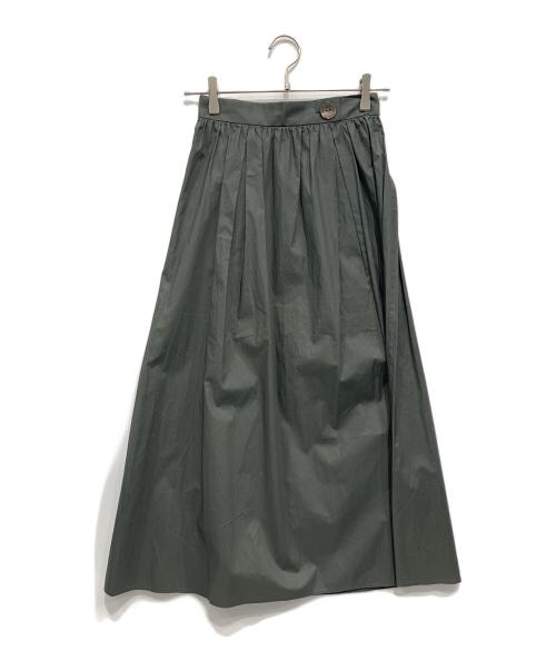 UNTITLED（アンタイトル）UNTITLED (アンタイトル) タイプライターロングフレアスカート グレー 未使用品の古着・服飾アイテム