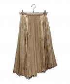 UNTITLEDアンタイトル）の古着「バックサテンジョーゼット スカート」｜ベージュ