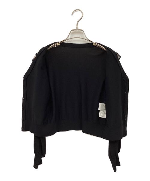 GRACE CONTINENTAL（（グレースコンチネンタル）GRACE CONTINENTAL (（グレースコンチネンタル) フラワー3Dニットカーディガン ブラック サイズ:36 未使用品の古着・服飾アイテム