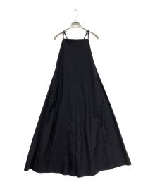 BEAUTY&YOUTH（ビューティーアンドユース）の古着「ナイロンフレアキャミワンピース」｜ブラック