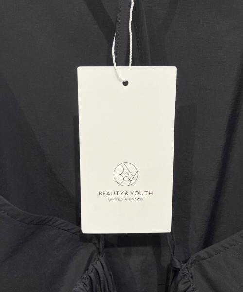 BEAUTY&YOUTH（ビューティーアンドユース）BEAUTY&YOUTH (ビューティーアンドユース) ナイロンフレアキャミワンピース ブラック サイズ:M 未使用品の古着・服飾アイテム