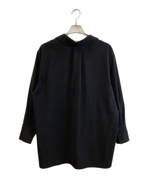 Demi-Luxe Beams（デミルクス ビームス）Demi-Luxe Beams (デミルクス ビームス) スキッパー プルオーバーシャツ ブラック サイズ:38の古着・服飾アイテム