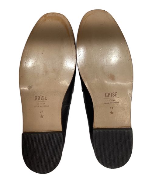 Le Talon GRISE（ル タロン グリーズ）Le Talon GRISE (ル タロン グリーズ) レザーペニーローファー ブラック サイズ:24の古着・服飾アイテム