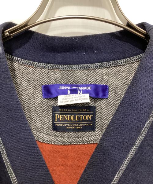 JUNYA WATANABE MAN（ジュンヤワタナベマン）JUNYA WATANABE MAN (ジュンヤワタナベマン) PENDLETON (ペンドルトン) ネイティブパターン カーディガン ネイビー サイズ:Sの古着・服飾アイテム