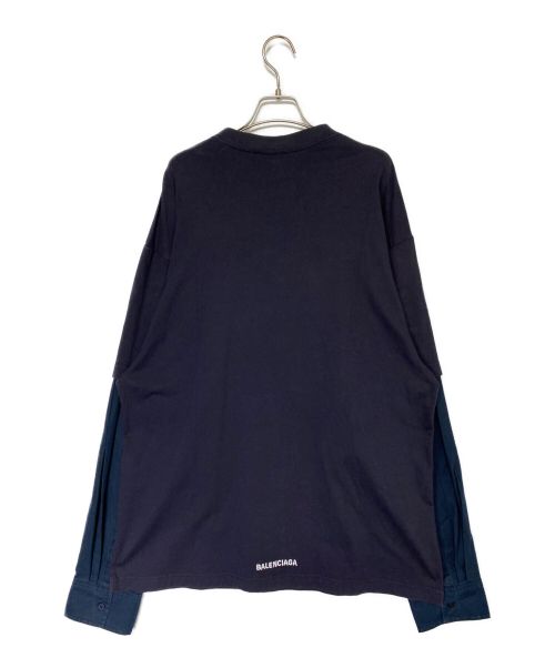 BALENCIAGA（バレンシアガ）BALENCIAGA (バレンシアガ) Patched Sleeves ネイビー サイズ:XXSの古着・服飾アイテム