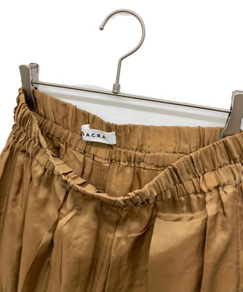 SACRA（サクラ）SACRA (サクラ) ブライトキュプラパンツ ブラウン サイズ:36の古着・服飾アイテム
