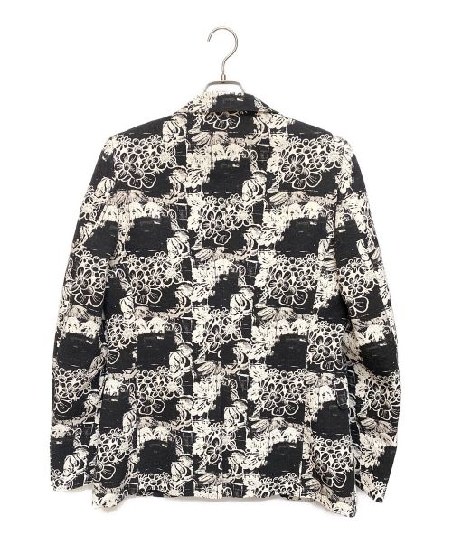 COMME des GARCONS HOMME PLUS（コムデギャルソンオムプリュス）COMME des GARCONS HOMME PLUS (コムデギャルソンオムプリュス) 22SS フローラルデザインジャケット/花の存在期 ホワイト×ブラック サイズ:Mの古着・服飾アイテム