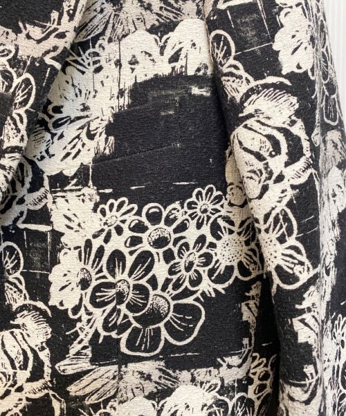 COMME des GARCONS HOMME PLUS（コムデギャルソンオムプリュス）COMME des GARCONS HOMME PLUS (コムデギャルソンオムプリュス) 22SS フローラルデザインジャケット/花の存在期 ホワイト×ブラック サイズ:Mの古着・服飾アイテム