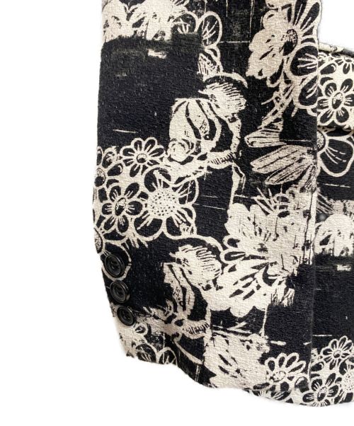 COMME des GARCONS HOMME PLUS（コムデギャルソンオムプリュス）COMME des GARCONS HOMME PLUS (コムデギャルソンオムプリュス) 22SS フローラルデザインジャケット/花の存在期 ホワイト×ブラック サイズ:Mの古着・服飾アイテム