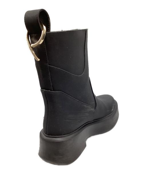 purpred（パープレッド）purpred (パープレッド) ラバーショートブーツ ブラック サイズ:23の古着・服飾アイテム